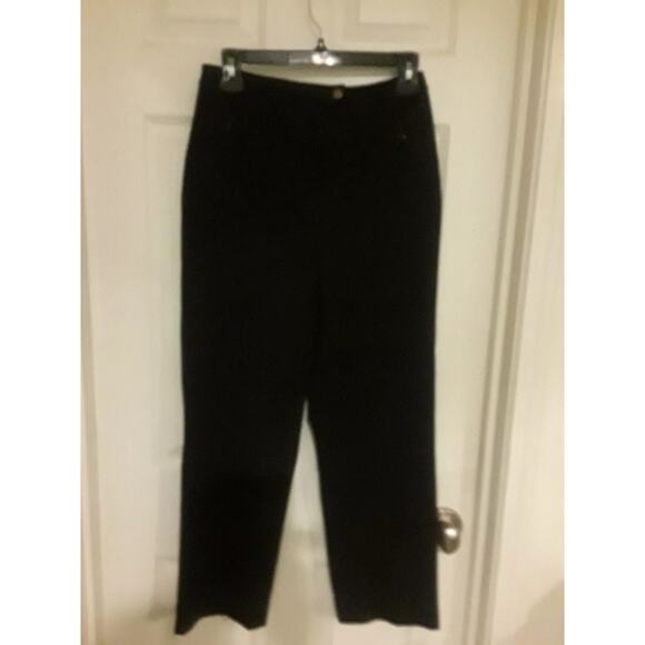 Talbots Pants - Talbolts Pants, Women's Size 4 Black Dressy Straight Leg, Stretch, zipper pocket
